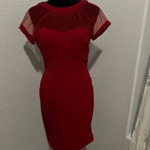 Red illusion maggie London dress